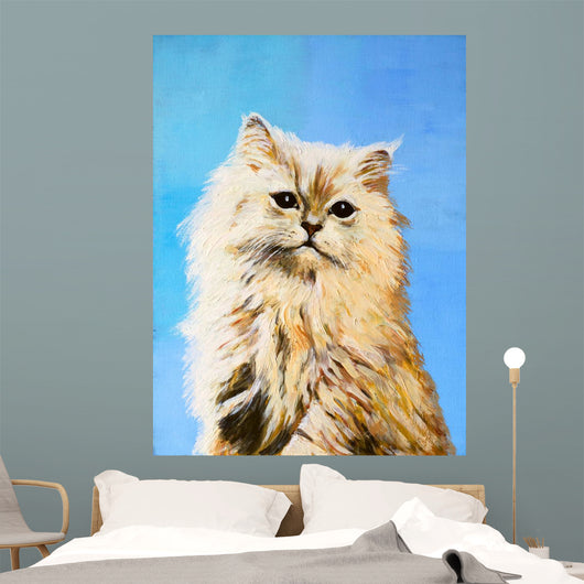 Oil Painting Drawing Cat Wall Decal