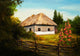 Oil Painting House Forest Wall Decal