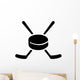 Hockey Puck and Sticks Wall Decal