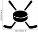 Hockey Puck and Sticks Wall Decal