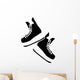 Hanging Hockey Skates Wall Decal