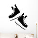 Hanging Hockey Skates Wall Decal