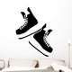 Hanging Hockey Skates Wall Decal