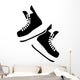 Hanging Hockey Skates Wall Decal