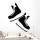 Hanging Hockey Skates Wall Decal
