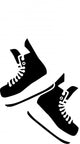 Hanging Hockey Skates Wall Decal