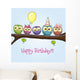Five Owls Wall Decal