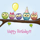 Five Owls Wall Decal