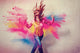 Dancing Girl Powder Explosion Wall Decal
