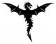 Black Wyvern Dragon Wall Decal
