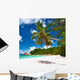 Beautiful Beach with Palm Wall Decal