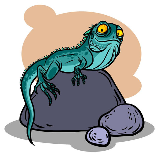Funny Cartoon Lizard Vector Wall Decal