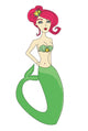 Beautiful Mermaid Doodle Illustration Wall Decal