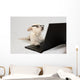 Terrier Wearing Glasses and Wall Decal