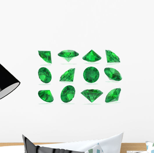 Tourmarline Chrome Gems Set Wall Decal Sticker Set