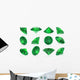 Tourmarline Chrome Gems Set Wall Decal Sticker Set