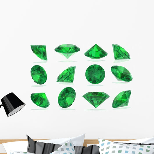 Tourmarline Chrome Gems Set Wall Decal Sticker Set