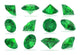 Tourmarline Chrome Gems Set Wall Decal Sticker Set
