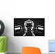 Bodybuilder with Barbell Wall Decal