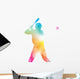 Abstract Baseball Player Beautiful Wall Decal