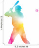 Abstract Baseball Player Beautiful Wall Decal