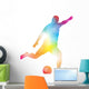 Abstract Soccer Player Scoring Wall Decal