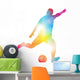 Abstract Soccer Player Scoring Wall Decal