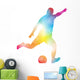 Abstract Soccer Player Scoring Wall Decal