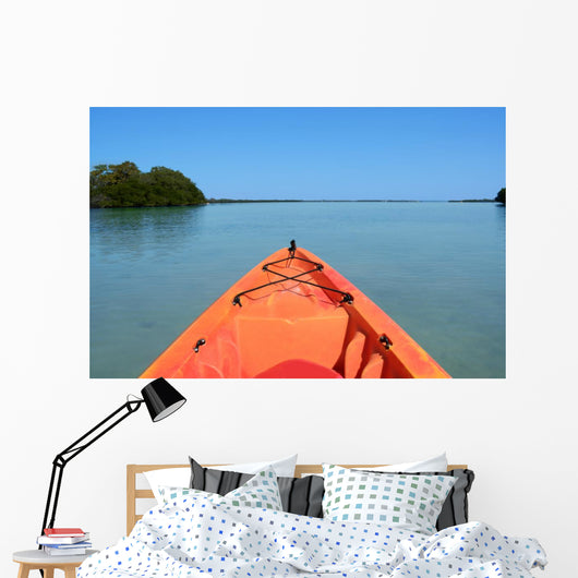 Orange Kayak Wall Decal