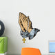 Praying Hands with Rosary Wall Decal Design 2