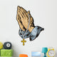 Praying Hands with Rosary Wall Decal Design 2