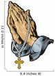 Praying Hands with Rosary Wall Decal Design 2