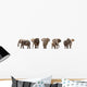 Five African Elephants Wall Decal Panoramic Wall Decal