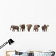 Five African Elephants Wall Decal Panoramic Wall Decal