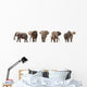 Five African Elephants Wall Decal Panoramic Wall Decal
