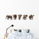 Five African Elephants Wall Decal Panoramic Wall Decal