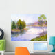 Watercolor Landscape Tree Bank Wall Decal