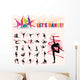 Vector Silhouettes Artistic Gymnastics Wall Decal