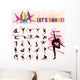 Vector Silhouettes Artistic Gymnastics Wall Decal