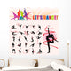 Vector Silhouettes Artistic Gymnastics Wall Decal