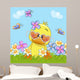 Duck with Flowers Wall Decal
