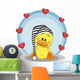 Duck with Hearts Wall Decal