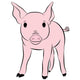 Small Pig Wall Decal Design 2
