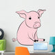 Small Pig Wall Decal Design 1