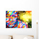 Portrait Bright Beautiful Girl Wall Decal Design 2