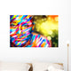 Portrait Bright Beautiful Girl Wall Decal Design 2