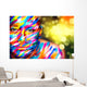 Portrait Bright Beautiful Girl Wall Decal Design 2