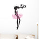Delicate Ballerina Silhouette Wall Decal