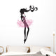 Delicate Ballerina Silhouette Wall Decal
