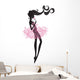 Delicate Ballerina Silhouette Wall Decal